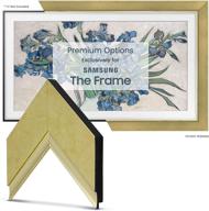 🖼️ улучшите ваш телевизор samsung the frame с нашими рамками для телевизора deco tv frames - современная золотая умная рамка (образец угла 6 дюймов, совместима с моделью 2021 года) логотип