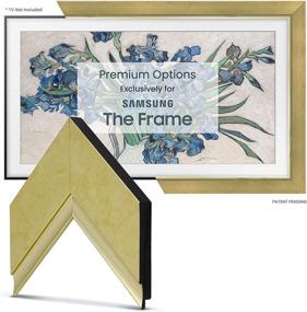 img 4 attached to 🖼️ Улучшите ваш телевизор Samsung The Frame с нашими рамками для телевизора Deco TV Frames - современная золотая умная рамка (образец угла 6 дюймов, совместима с моделью 2021 года)