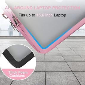 img 2 attached to 💼 15.6 Inch Laptop Bag for Women and Men: Water Resistant Anti Theft Leather Briefcase for Laptop Computer