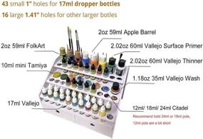 img 2 attached to 🎨 Sanfurney Paint Rack Stand: Organize 59 Bottles of Paint with Cabinet Holder and Pigment Ink Bottle Storage