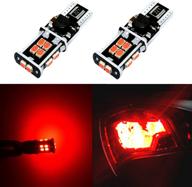 🔴 alla lighting super bright t15 912 921 led bulbs for third brake lights and trunk lights, pure red center high-mounted stop lamps, 922 906 921kx 912k 921ll high power 3020 smd replacement logo