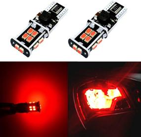 img 4 attached to 🔴 Alla Lighting Super Bright T15 912 921 LED Bulbs for Third Brake Lights and Trunk Lights, Pure Red Center High-Mounted Stop Lamps, 922 906 921KX 912K 921LL High Power 3020 SMD Replacement