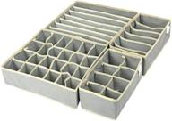 🗄️ grey drawer dividers - 4 piece set for underwear organization логотип