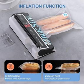 img 1 attached to 🔒 МАГИЧЕСКИЙ УПАКОВЩИК MS175 Vacuum Sealer: с насадкой, высокой мощностью упаковки, автоматическим и ручным режимом, идеально подходит для дома и ресторана - совместим с гладкими плоскими пакетами или камерными пакетами.