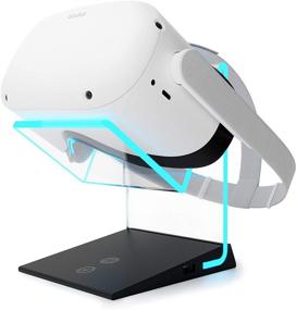 img 4 attached to 🔌 Универсальная подставка для VR с подсветкой, зарядным устройством и USB-портом A - совместима с Oculus Quest 1 и 2 (кабель для зарядки не включен), HTC Vive, Rift-s, Go, Cosmos, PSVR, Index - подходит для всех VR-гарнитур, Aura.