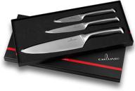 culina pro 3-piece set of forged german steel knives - ideal starter kit logo