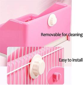 img 1 attached to 🐇 Kathson Rabbit Litter Box with Drawer - Small Animal Litter Pet Toilet Potty Trainer Corner Bunny Bedding Box - Plastic Pan for Hamster, Guinea Pig, Ferret, Galesaur, Chinchilla