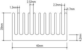 img 2 attached to 🔥 High-performance Aluminum Heat Sink 40 x 40 x 20mm for Efficient Cooling of 3D Printers, TEC1-12706 Peltier Cooler, Chipset CPU LED Power A