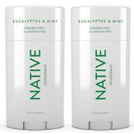 🌿 native deodorant eucalyptus & mint 2.65oz (2 pack): natural odor protection in refreshing scent logo