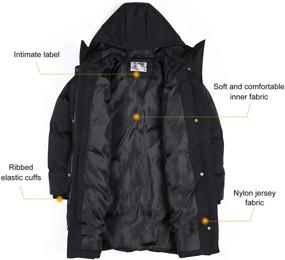 img 1 attached to CAMEL Ladies Thickened Hooded Puffer Long Coat - Windproof Parkas for Winter Outdoor Activities