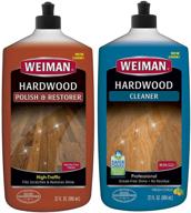 🌟 weiman hardwood floor cleaner and polish restorer combo - 2 pack - high-traffic hardwood flooring, enhances natural shine, removes scratches, leaves protective layer - packaging may vary logo