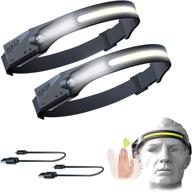 usb rechargeable led headlamp with 230° illumination & motion sensor - perfect for running, fishing, camping logo