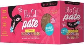 img 4 attached to Tiki Cat Grill Pate Canned Wet Food - High Protein & Grain Free - Fish & Seafood Recipes in Broth, 2.8 oz. Cans, Pack of 12