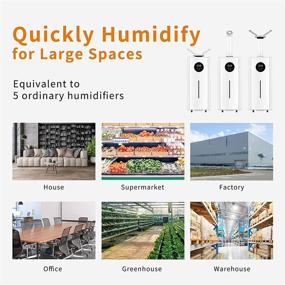 img 1 attached to 🌬️ LACIDOLL Large Humidifiers: Whole-House Style Commercial & Industrial Humidifier for 2000 sq.ft, 5.5Gal Plant Humidifier with Cool Mist, Top Fill, Dual 360° Nozzles, and 3 Speed Settings