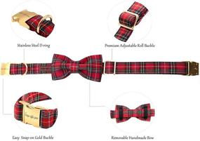 img 3 attached to 🐾 Enhance Your Pet's Style with the Unique Paws Dog Collar Bow Tie - Adjustable, Perfect for Dogs and Cats of All Sizes