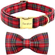 🐾 enhance your pet's style with the unique paws dog collar bow tie - adjustable, perfect for dogs and cats of all sizes logo