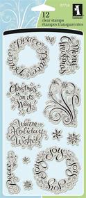 img 1 attached to Inkadinkado Clear Stamp Holiday Wishes