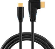 🔌 cablecreation usb c to hdmi 6ft / 1.8m cable, right angle type-c to hdmi adapter (thunderbolt 3 compatible), for macbook 2019, surface go, xps 13, yoga 920, galaxy s10, tv, projector, monitor logo