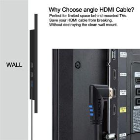 img 3 attached to 🔌 CableCreation USB C to HDMI 6ft / 1.8M Cable, Right Angle Type-C to HDMI Adapter (Thunderbolt 3 Compatible), for MacBook 2019, Surface Go, XPS 13, Yoga 920, Galaxy S10, TV, Projector, Monitor