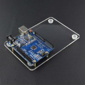 img 1 attached to 🔌 JBtek Акриловая прозрачная базовая плита и оптимизатор терминалов Breadboard для Arduino UNO R3: улучшение проектов Arduino с увеличенной связью и гибкостью.