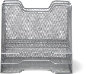 img 4 attached to 🗄️ Smart Solutions: Mind Reader Desk Mesh Organizer Storage for Optimal Efficiency, 5 Compartment, Silver