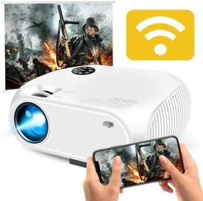 img 4 attached to 📽️ DIWUER Portable Mini WiFi Wireless Projector - 3800 Lumens, Ideal for Home Outdoor Movies, USB Direct Connect with Smartphones, Full HD 1080P Support, USB, HDMI, VGA, AV, SD