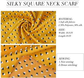 img 3 attached to 🧣 Fascigirl Striped Neck Scarf: Stylish Square Decorative Women's Fashion Accessory