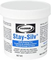 🔄 harris sswf1/4 stay silv brazing flux - 1/4 lb. jar in white logo