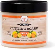 🍋 clark's cutting board finish wax - enhance and protect with lemon & orange oils - natural beeswax and carnauba wax blend - butcher block wax (6 ounces) logo