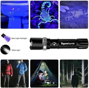 img 3 attached to 🔦 TOPROHOMIE UV Flashlight Rechargeable: Zoomable Blacklight Pet Urine Detector for Stains, Scorpion, Bug