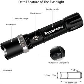 img 1 attached to 🔦 TOPROHOMIE UV Flashlight Rechargeable: Zoomable Blacklight Pet Urine Detector for Stains, Scorpion, Bug