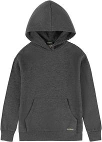 img 4 attached to 👕 ALAVIKING Kids Soft Brushed Fleece Hooded Sweatshirts: Comfortable Active Pullover Hoodies for Boys and Girls, Ages 3-12