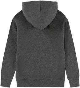 img 3 attached to 👕 ALAVIKING Kids Soft Brushed Fleece Hooded Sweatshirts: Comfortable Active Pullover Hoodies for Boys and Girls, Ages 3-12