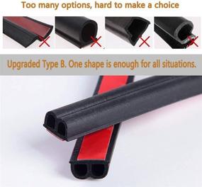 img 1 attached to 🚪 33ft Long Universal Auto Rubber Weather Draft Seal Strip - 2 Rolls of 16.5ft - Car Window and Door Weatherstrip, Engine Cover - Self Adhesive, 51/100" Wide x 1/5" Thick