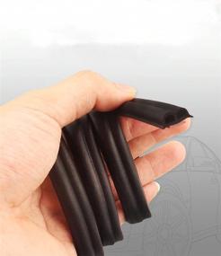 img 2 attached to 🚪 33ft Long Universal Auto Rubber Weather Draft Seal Strip - 2 Rolls of 16.5ft - Car Window and Door Weatherstrip, Engine Cover - Self Adhesive, 51/100" Wide x 1/5" Thick