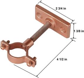 img 1 attached to 🍷 Lily's Home Bar Wall Mount Single Wine Bottle Display Holder, Industrial Design with Hardware, for Wine or Liquor Bottles, Copper Finish (4-1/2” x 1-3/8” x 2-3/4”)