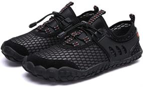 img 3 attached to Oauskatan Outdoor Hiking Sandals Barefoot Men's Shoes for Athletic