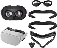 🎮 ahroy resilient vr facial vent soft interface bracket with anti-leakage nose pad - ultimate face cover 5-in-1 set for oculus quest 2 logo