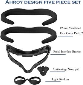img 1 attached to 🎮 Ahroy Resilient VR Facial Vent Soft Interface Bracket with Anti-Leakage Nose Pad - Ultimate Face Cover 5-in-1 Set for Oculus Quest 2