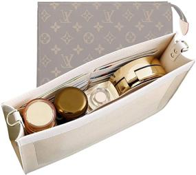 img 4 attached to 👜 Organize Your LV Toiletry Pouch 26 with OAikor Purse Insert Organizer Bag for Gold Buckles (Large-26, Beige)