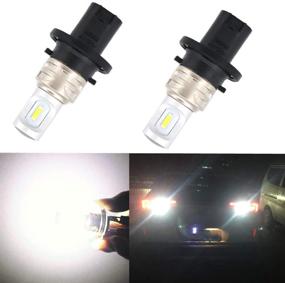 img 4 attached to 🚘 Alla Lighting PU20d база 12272 NA HPC24WY PH24WY светодиодные лампы Xenon White для Audi, Cadillac, GMC, Porsche - замена белых поворотных сигнальных огней