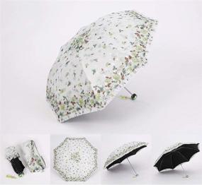 img 2 attached to Optimal Sun Protection Folding Umbrella with Lightweight Sunblock Underside