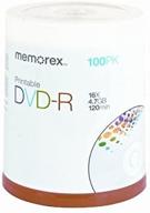 100-пачка memorex dvd-r 16x 4.7 гб spindle, белая печать струйным принтером - улучшенный seo логотип