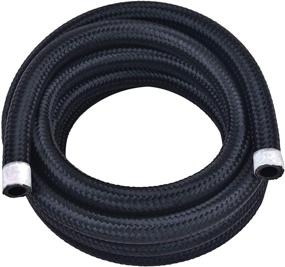 img 4 attached to 20FT Black EVIL ENERGY 6AN Fuel Line Hose - Braided Nylon Stainless Steel Oil Gas CPE
