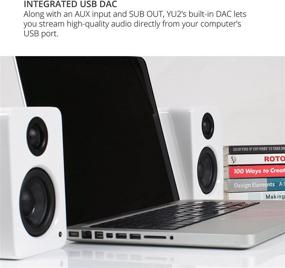 img 1 attached to Kanto YU2MB: Premium 100W Powered PC Gaming Desktop Speakers with USB DAC and Subwoofer Output - Matte Black