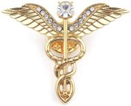 wll retro caduceus brooch 🔱 pin – exquisite doctor nurse jewelry gift logo