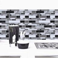 🔳 livebor peel and stick backsplash wallpaper - black and white kitchen & bathroom, waterproof contact paper for countertop, removable self-adhesive wallpaper, 11.8inch x 78.7inch логотип