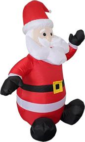 img 3 attached to 🎅 Christmas Inflatable Santa Claus Yard Art Decoration - 4-Foot Size