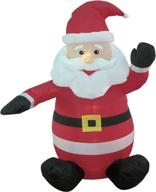 🎅 christmas inflatable santa claus yard art decoration - 4-foot size logo