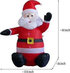 img 1 attached to 🎅 Christmas Inflatable Santa Claus Yard Art Decoration - 4-Foot Size